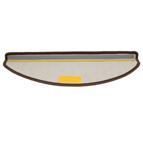 vidaXL 15 stk. trappemåtter 65x21x4 cm brun