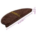 Miniatyrbillede 9 af 9: vidaXL 15 stk. trappemåtter 65x21x4 cm brun