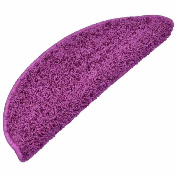 vidaXL 15 stk. trappemåtter 65x21x4 cm violet