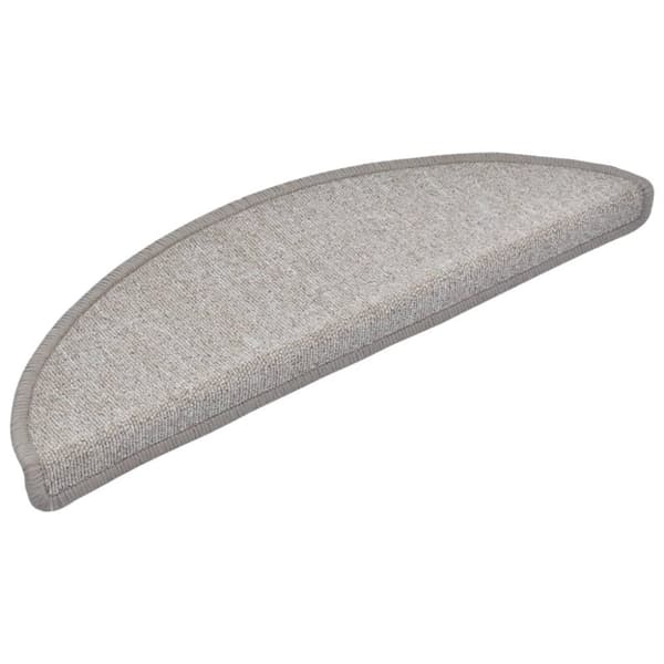 vidaXL Trappematter gråbrun 15 stk 56x17x3 cm
