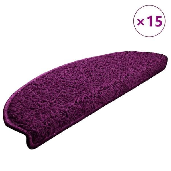vidaXL Trappetrinnstepper 15 stk fiolett 65x21x4 cm