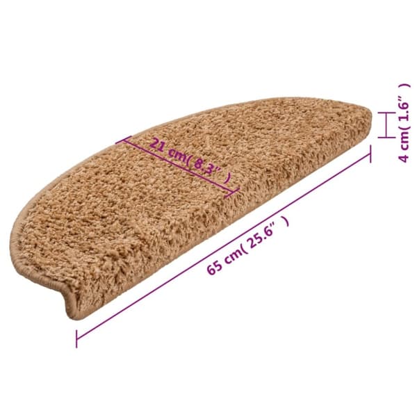 vidaXL Trappetrinnstepper 15 stk beige 65x21x4 cm