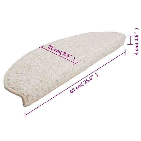 vidaXL Trappetrinnstepper 15 stk hvit 65x21x4 cm