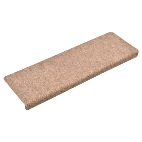 vidaXL Trappematter 15 stk nålestempel 65x21x4 cm kremhvit