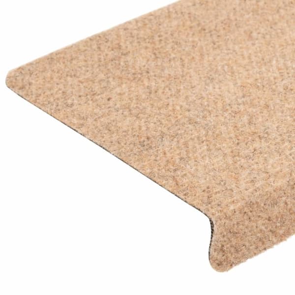 vidaXL Trappematter 15 stk nålestempel 65x21x4 cm kremhvit