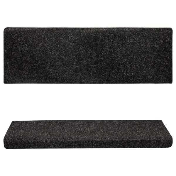 vidaXL Trappematter 15 stk nålestempel 65x21x4 cm svart