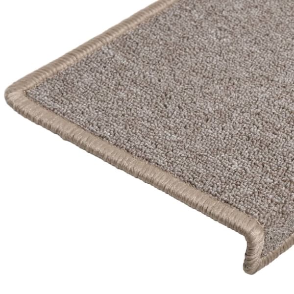vidaXL Trappstegsmattor 15 st 65x21x4 cm ljusbrun