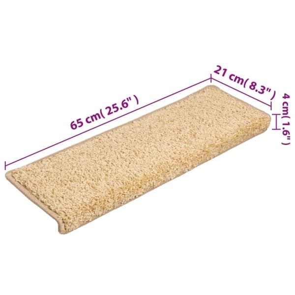 vidaXL Trappstegsmattor 15 st 65x21x4 cm brun