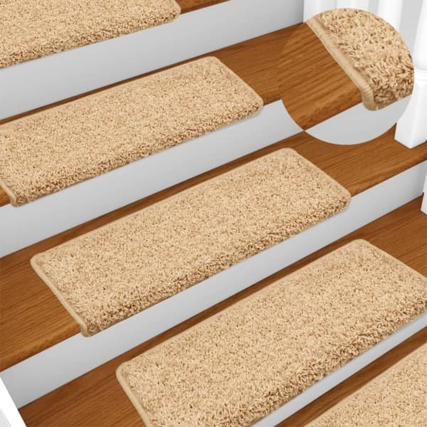 vidaXL Trappstegsmattor 15 st 65x21x4 cm brun