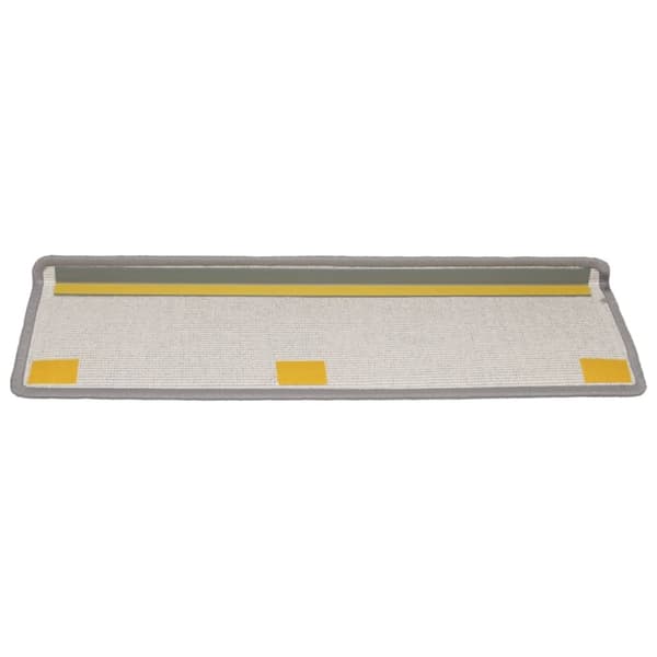 vidaXL 15 stk. trappemåtter 65x21x4 cm lysegrå