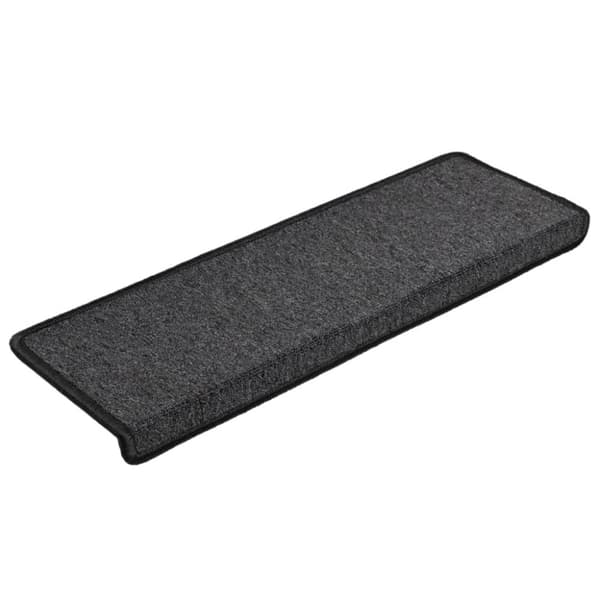 vidaXL 15 stk. trappemåtter 65x21x4 cm antracitgrå