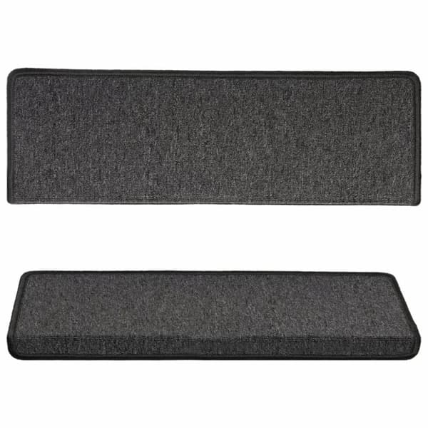 vidaXL 15 stk. trappemåtter 65x21x4 cm antracitgrå