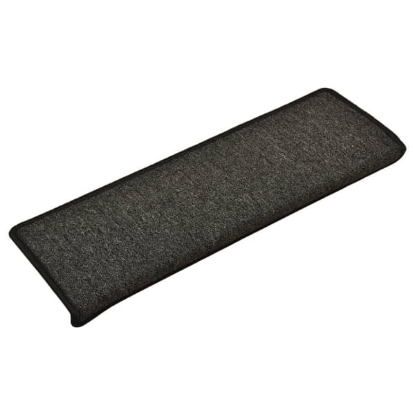vidaXL 15 stk. trappemåtter 65x21x4 cm antracitgrå