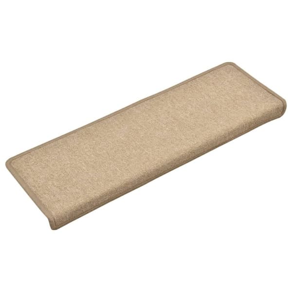 vidaXL 15 stk. trappemåtter 65x21x4 cm gråbrun
