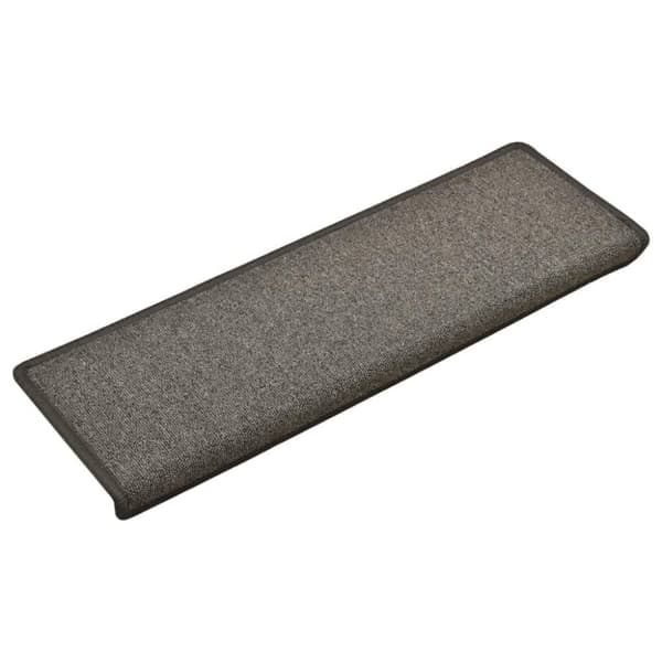 vidaXL 15 stk. trappemåtter 65x21x4 cm mørkegrå