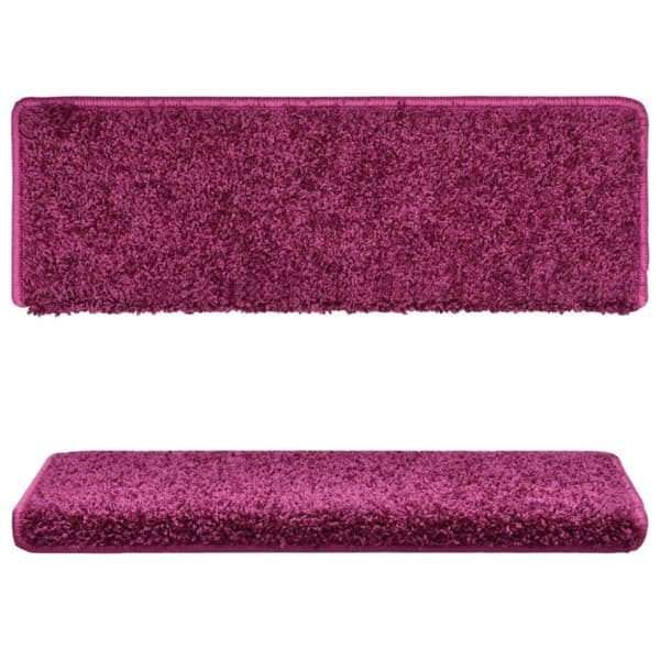 vidaXL 15 stk. trappemåtter 65x21x4 cm lilla