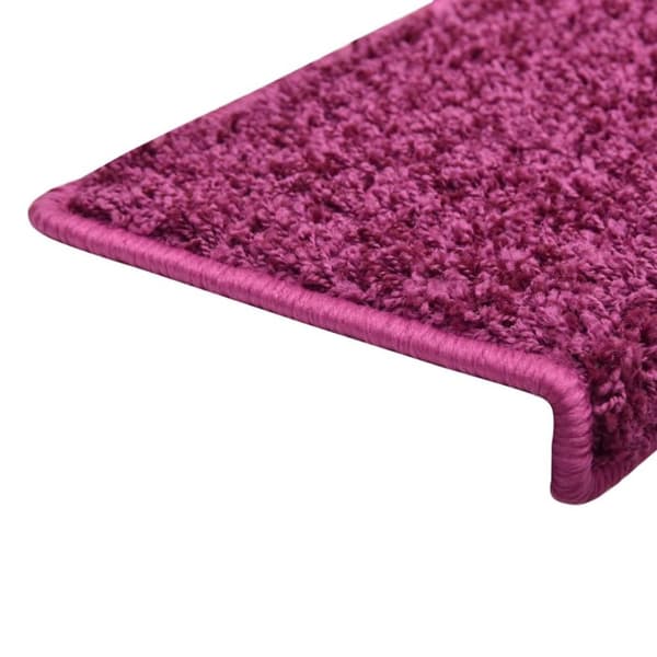 vidaXL 15 stk. trappemåtter 65x21x4 cm lilla