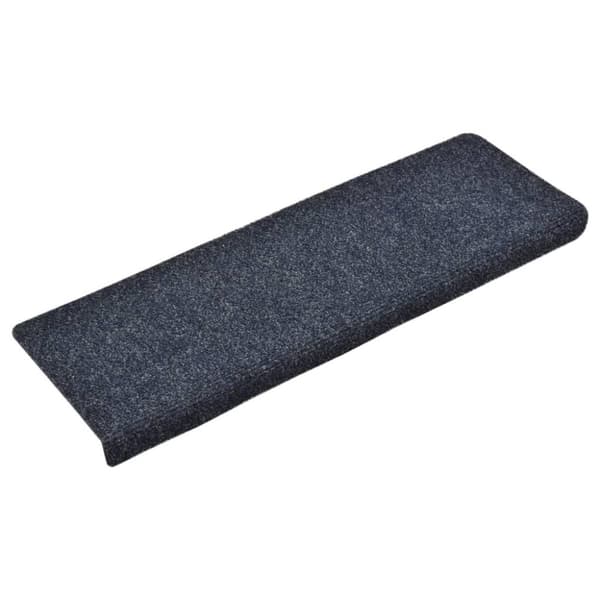 vidaXL 15 stk. trappemåtter tuftet 65x21x4 cm blå