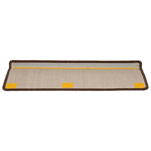 vidaXL 15 stk. trappemåtter 65x21x4 cm brun
