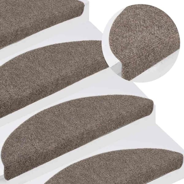 vidaXL Selvklebende trappematter 15 stk kremhvit 65x21x4cm nålestempel