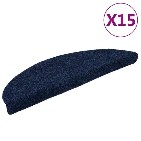 vidaXL Selvklebende trappematter 15stk marineblå 56x17x3cm nålestempel