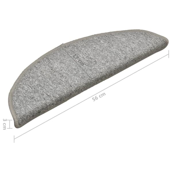 vidaXL Trappetrinnstepper 15 stk lysegrå 56x17x3 cm