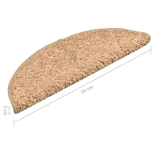 vidaXL Trappetrinnstepper 15 stk gull 56x17x3 cm