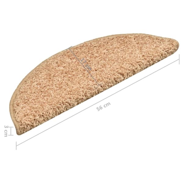 vidaXL Trappetrinnstepper 15 stk gull 56x17x3 cm