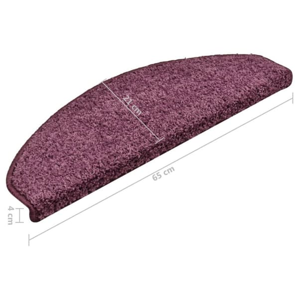 vidaXL Trappetrinnstepper 15 stk mørkelilla 65x21x4 cm