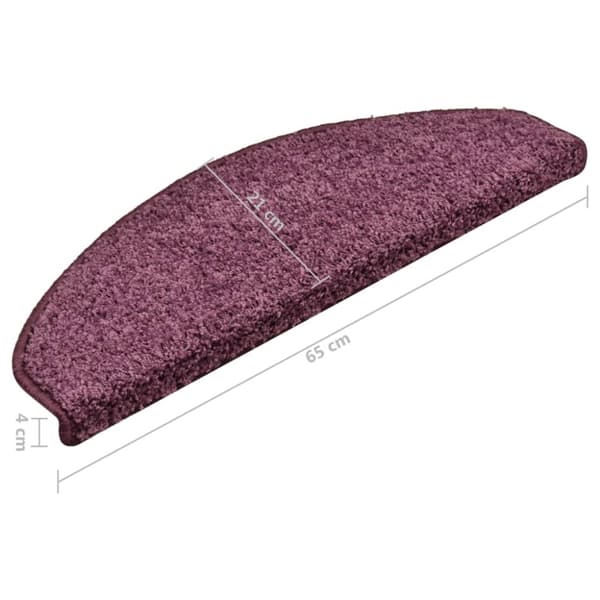 vidaXL Trappetrinnstepper 15 stk mørkelilla 65x21x4 cm