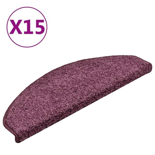 vidaXL Trappetrinnstepper 15 stk mørkelilla 65x21x4 cm