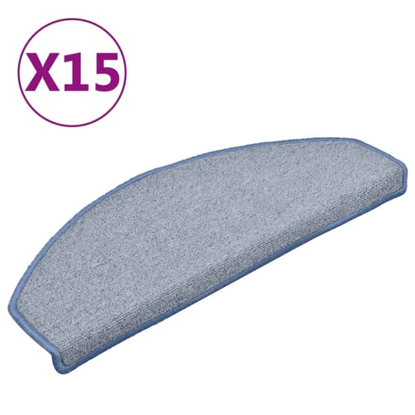 vidaXL Trappetrinnstepper 15 stk lysegrå og blå 65x24x4 cm