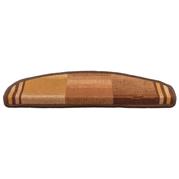 vidaXL Trappstegsmattor självhäftande 15 st brun 65x21x4 cm
