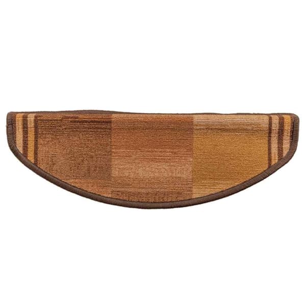 vidaXL Trappstegsmattor självhäftande 15 st brun 65x21x4 cm