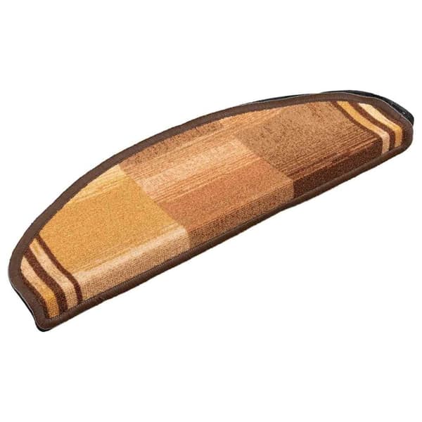vidaXL Trappstegsmattor självhäftande 15 st brun 65x21x4 cm