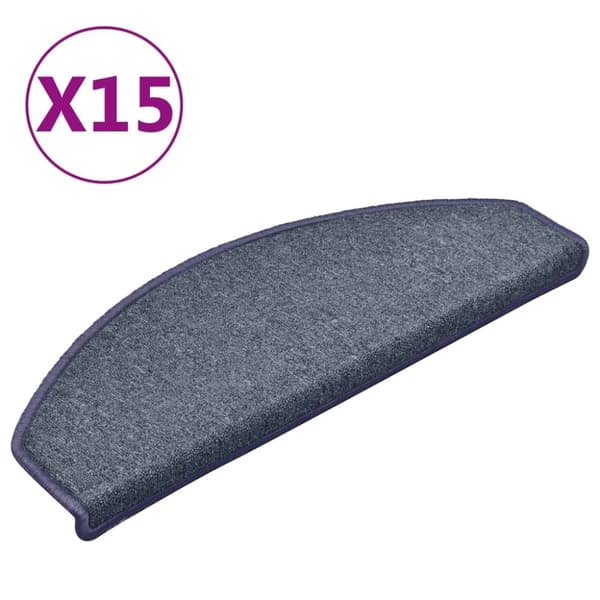 vidaXL Trappetrinnstepper 15 stk mørkegrå og blå 65x24x4 cm