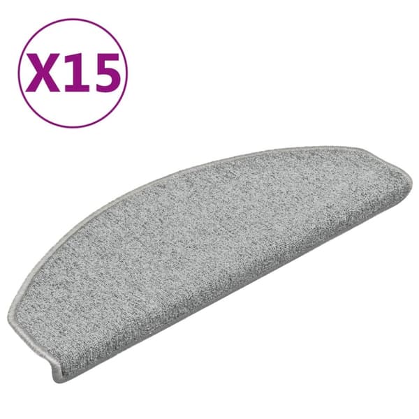 vidaXL Trappetrinnstepper 15 stk lysegrå 65x24x4 cm