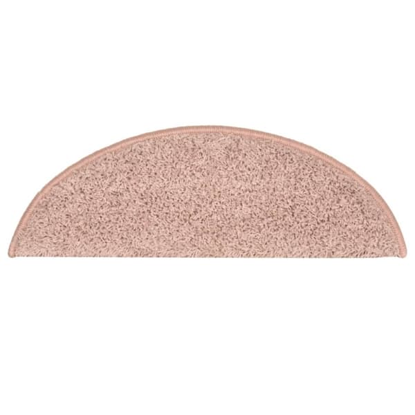 vidaXL trappemåtter 15 stk. 56x17x3 cm lyserød