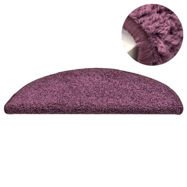 vidaXL trappemåtter 15 stk. 56x17x3 cm mørklilla