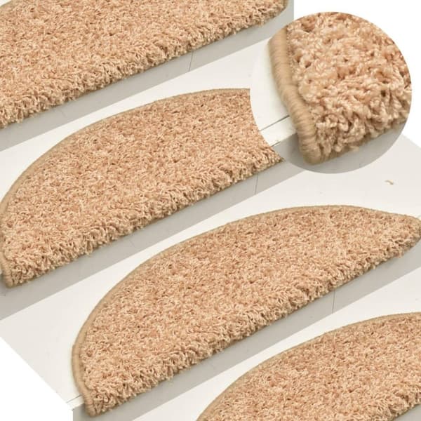 vidaXL trappemåtter 15 stk. 56x17x3 cm guldfarvet