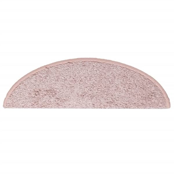 vidaXL trappemåtter 15 stk. 65x21x4 cm lyserød