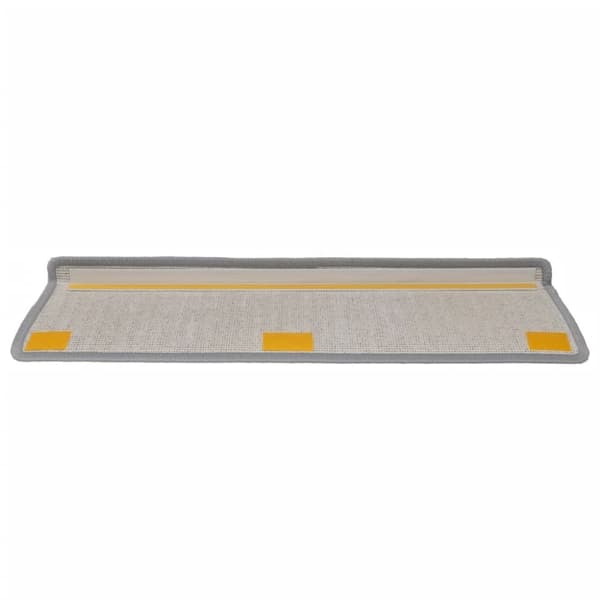 vidaXL Trappstegsmattor 15 st 65x21x4 cm vit och grå