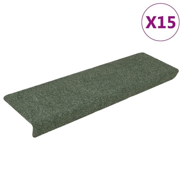vidaXL 15 stk. trappemåtter tuftet 65x21x4 cm brun