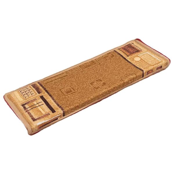 vidaXL Selvklebende trappematter 15 stk 65x21x4 cm beige