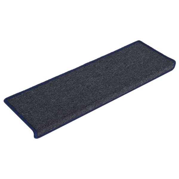 vidaXL 15 stk. trappemåtter 65x21x4 cm grå og blå