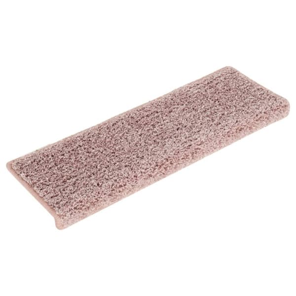 vidaXL Trappstegsmattor 15 st 65x21x4 cm vit och rosa