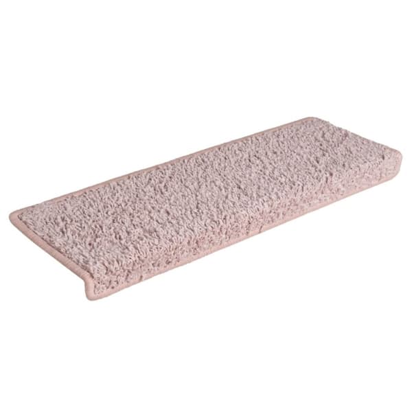 vidaXL Trappstegsmattor 15 st 65x21x4 cm vit och rosa