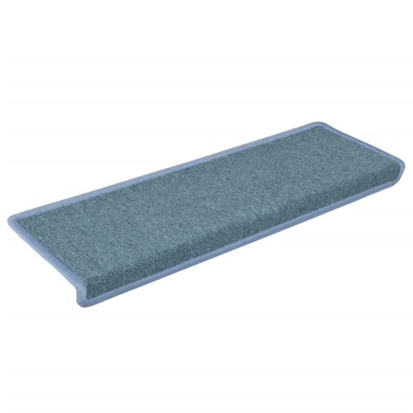vidaXL 15 stk. trappemåtter 65x21x4 cm blå
