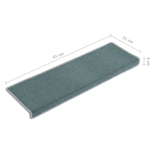vidaXL 15 stk. trappemåtter 65x21x4 cm blå