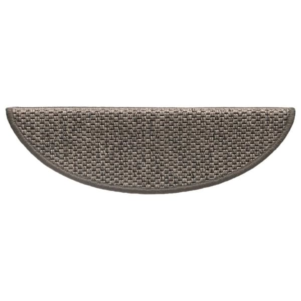 vidaXL selvklæbende trappemåtter 15 stk. 56x17x3 cm sisal-look sølv
